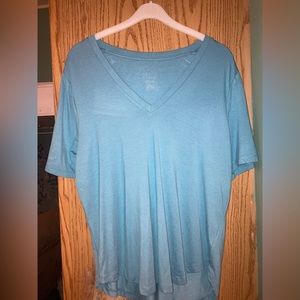 Light blue loose fitted blouse
